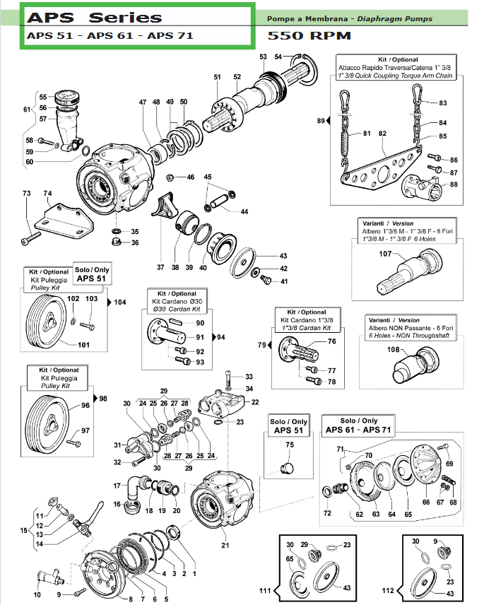 6090002100 BOMBA APS-51 M-H 