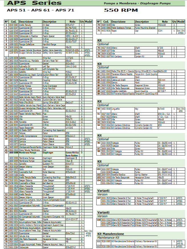 6090002100 BOMBA APS-51 M-H 