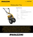 MOTOCULTOR AGRÍCOLA MULTIFUNCIONAL 7.5 HP CON TOMA DE FUERZA Y MANERAL REVERSIBLE A 180°
