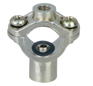 8272002 ABRAZADERA P/TUBO 1/2 ROSCA HEMBRA 1/4 C/ROSCA PARA FIJACION DE 8MM CORTA (30MM LARGO)