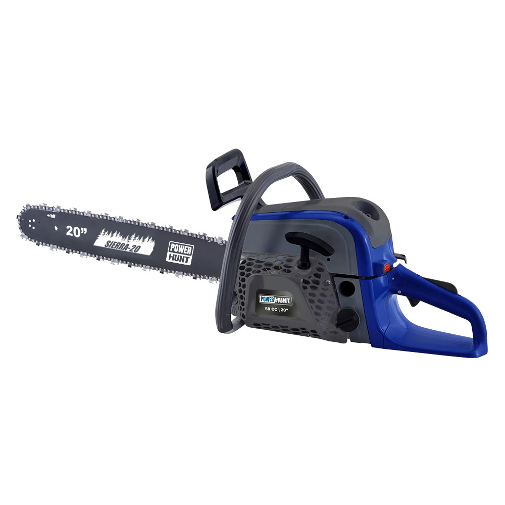 MOTOSIERRA POWER HUNT 58CC CON 2 BARRAS Y CADENA 20 PULG