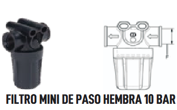 8105032 FILTRO MINI DE PASO HEMBRA 10 BAR 1/2"